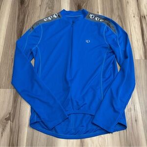 Pearl Izumi Men’s Cycling Jersey Long Sleeve Blue Size Medium